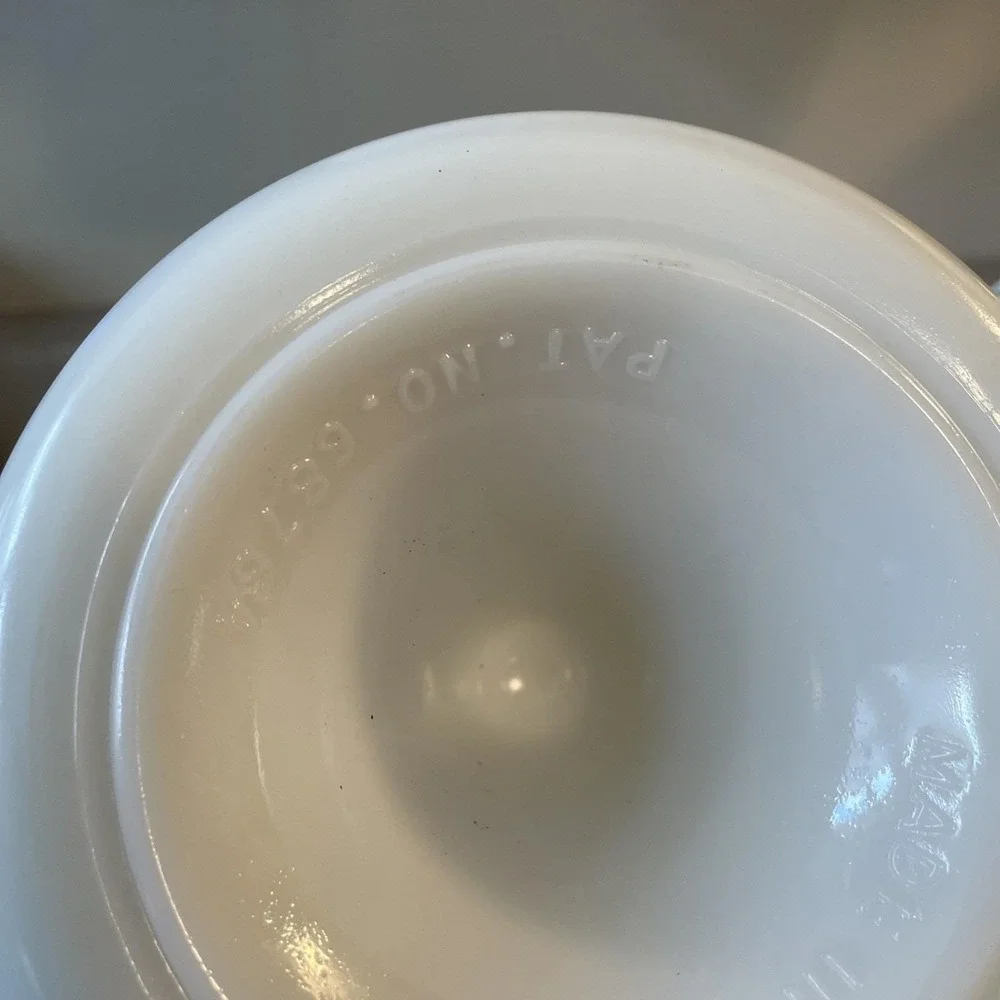 Vintage 1950's White Milk Glass 
